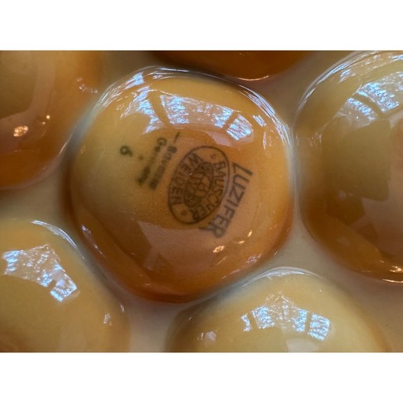 Luzifer Bauscher Weiden Escargot Serving Dish Set of 6 White Porcelain German Vt - Picture 10 of 13